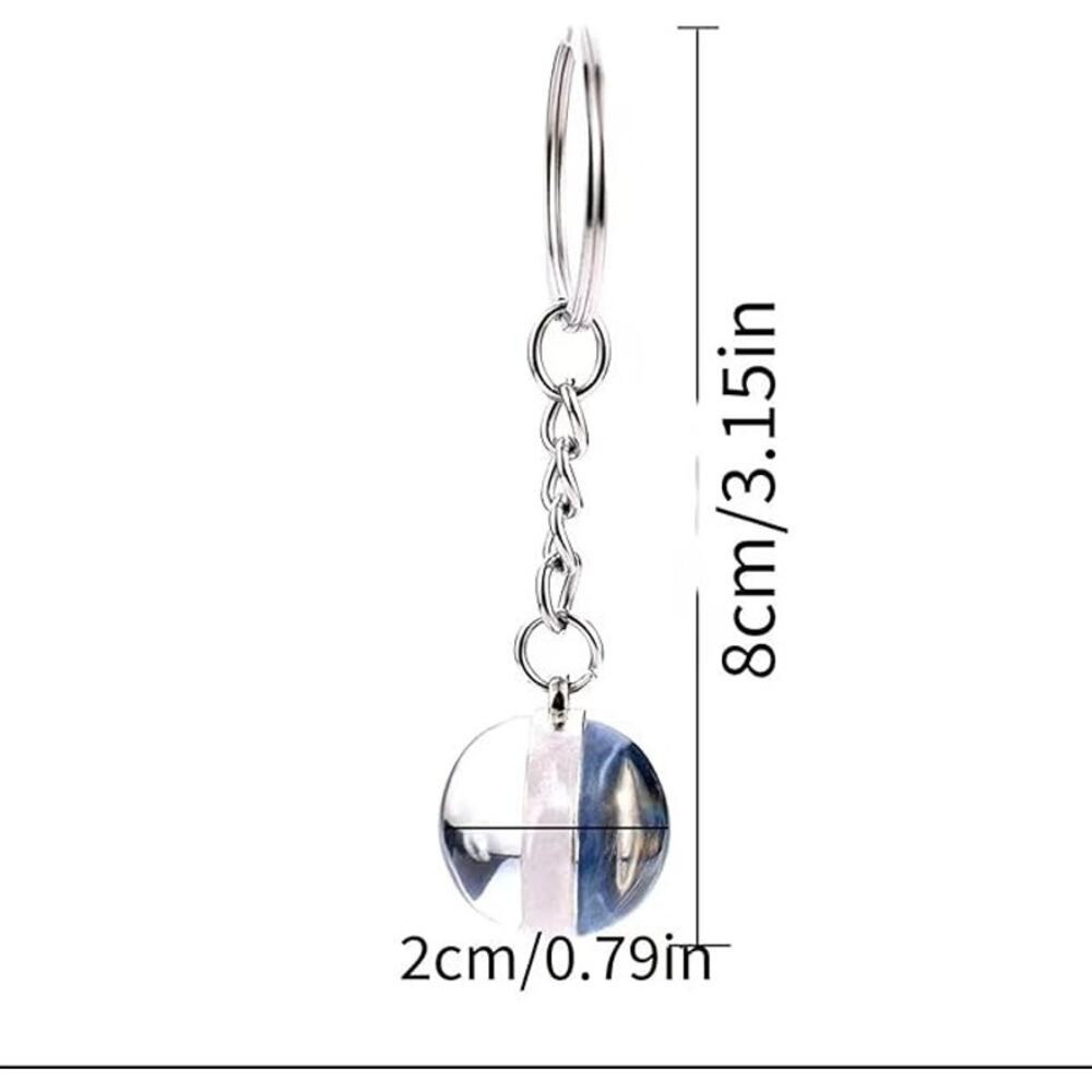 Creative Galaxy Zodiac Double-Sided Glass Orb Keychain - Picture 4 of 8